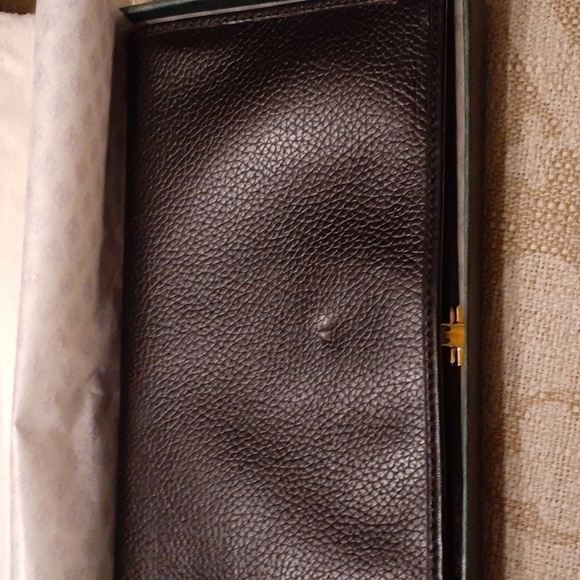 GUCCI CHECKBOOK HOLDER WALLET WITH BOX VINTAGE AUTHENTIC - Picture 6 of 8